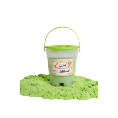 Childgen Doğal Kinetik Kum 500gr - Yeşil